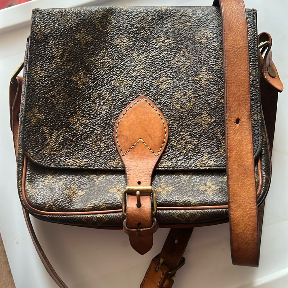 Vintage Louis Vuitton Monogram Cartouchiere MM Crossbody